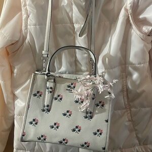 Coach Shoulder Bag With Flowers.